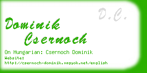 dominik csernoch business card